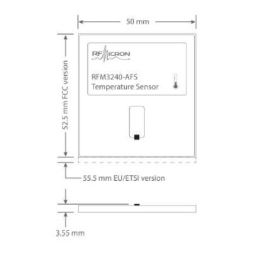 Sensor de temperatura de largo alcance RFM3240 (100uds)